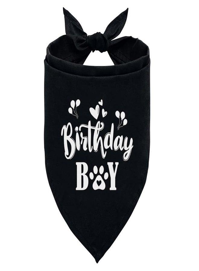 ZPPRJF Birthday Boy Dog Triangle Scarf, Black, Fun Cute Triangle Dog Scarf Accessory for Small, Medium & Large Dogs (D29) - Image 1